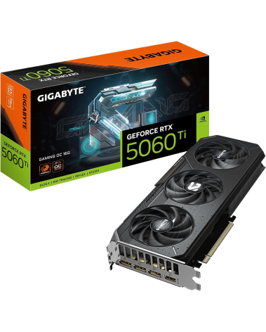 GIGABYTE GeForce RTX 5060 Ti Gaming OC 16G Graphics Card, 16GB 128-bit GDDR7, PCIe 5.0, WINDFORCE Cooling System, GV-N506TGAMING OC-16GD Video Card