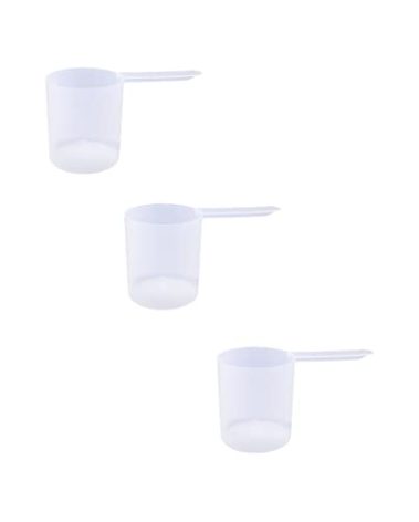 Plastic Measuring Scoop, (148 cc | .625 Cup | 5 oz. | 148 mL) Long Handle Spoons for Powders, Granules, Coffee, Pet Food, Baking Supplies, Protein and Other Dry Goods, BPA Free (Set of 3)
