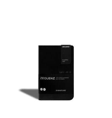 ZEQUENZ Classic 360 Signature Series, Size: Pocket, Color: Black, Paper: Blank, Soft Cover pocket Notebook, soft bound journal, 3.5" x 5.5", 85 sheets / 170 pages, Plain, Blank thick premium paper