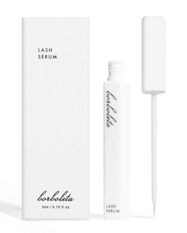 Borboleta Lash Serum, Eyelash Serum for Longer, Thicker, and Fuller Looking Natural Eyelashes, (Full Size, 3 Month Supply)