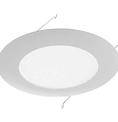 NICOR Lighting 6 inch White Recessed Shower Trim with Albalite Lens (17505)