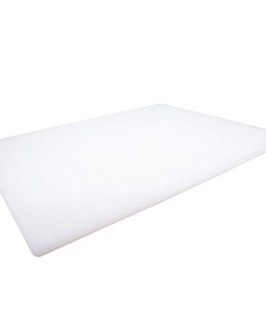 Thirteen Chefs Extra Large 24 x 18 Plastic Cutting Board - 1/2" Thick White HDPE for Restaurants and Professional Kitchens