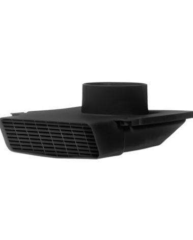 PreVent-It Soffit Vents 4 Inch - Only Design that Prevents Moist Air from Re-entering Home, Under Eave Exterior Vents for Bathroom Exhaust Fan, Screws Included, Black, 1-Pack