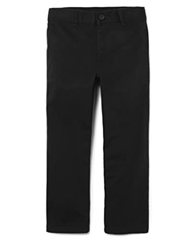 The Children's Place Boys Stretch Chino Pants,Black Single,14