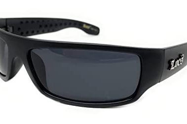 Locs Mad Dog Hardcore Gangster Cholo Narrow Rectangular Sunglasses (Matte Black)