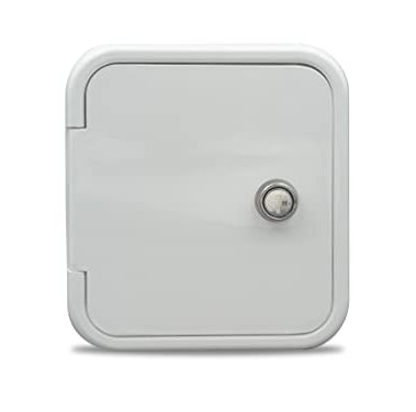 THETFORD|B&B Molders RV Replacement Parts and Accessories Camper Gravity Water Inlet Fill Hatch for 1 1/4 inch or 1 3/8 inch Connections Polar White PN 94251