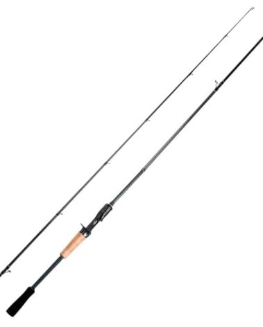 HANDING Magic L Fishing Rod 7' 2-Piece Casting Rod with 30+24T Carbon Fiber Fuji Guides Medium Power for Bass Walleye Redfish Snook Small Mahi-mahi