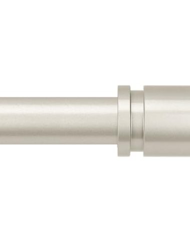 Byondeth Curtain Rods for Windows 16 to 144 Inches Adjustable Length 1 Inch Diameter Window Curtain Rod with Aluminium End Cap, Brushed Nickel