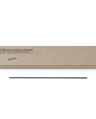 sesneslabs Santal Coreless Pure Incense Sticks, Artisan-Crafted Niche Scent, Exclusive Low-Smoke Bamboo Charcoal Formula, Clean-Burning, 1-Hour Burn Time, 20 Sticks