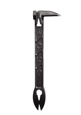 Boss Hammer 11 5/8" Boss Paw Steel Cats Paw Nail Puller - Ideal for Roofing, Carpentry, and Construction - Multi-Angle Pry Bar, Nail Remover and Crow Bar - Made in the USA - BPST