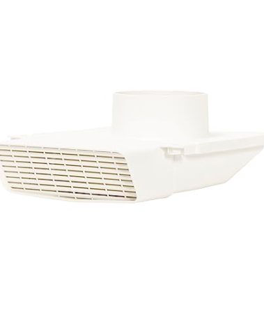 PreVent-It Soffit Vents 4 Inch - Only Design that Prevents Moist Air from Re-entering Home, Under Eave Exterior Vents for Bathroom Exhaust Fan, Screws Included, White, 1-Pack