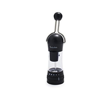 Sur La Table Spice Ratchet Mill Grinder with 5 Coarse settings, Black