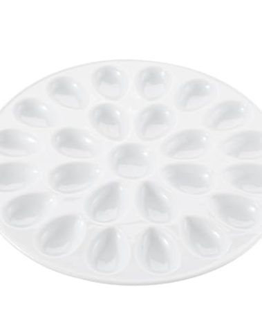 HIC Porcelain Deviled Egg Dish, 13-inch