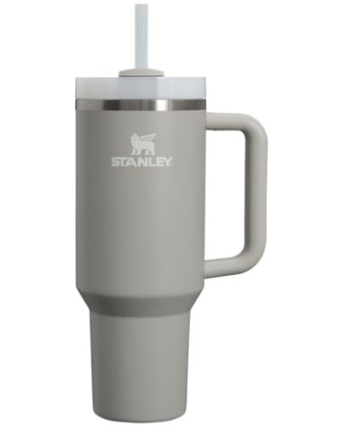 STANLEY Quencher H2.0 Tumbler with Handle and Straw 40 oz | Flowstate 3-Position Lid | Cup Holder Compatible for Travel | Insulated Stainless Steel Cup | BPA-Free | Ash