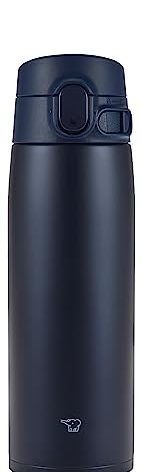 Zojirushi SM-VA60-AD Water Bottle, One-Touch Stainless Steel Mug, Seamless, 20.3 fl oz (600 ml), Navy