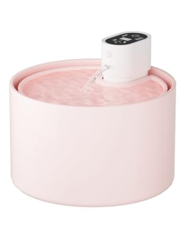Ceramic Cat Water Fountain,Cat Water Fountain Cordless Automatic with Ultra-Quiet Pump and 4 Filter for Cats, Dogs, Multiple Pets