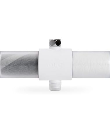 Weddell Duo Shower Filter - NSF Certified Shower Filter, High Pressure Activated Carbon Filter, Removes Chlorine, PFAS & Particulates, Clinically Tested For Healthier Skin & Hair (White)