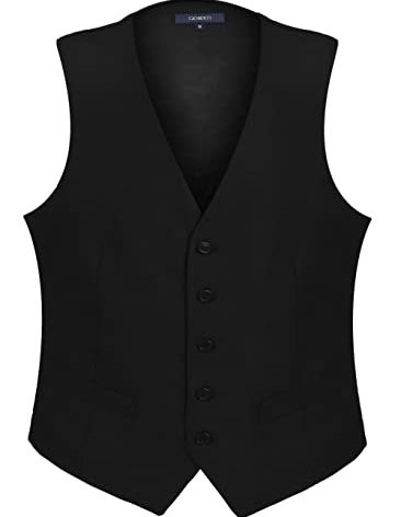 Gioberti Men's Formal Suit Vest Fit for Business or Casual Dress, Black, 4X-Large