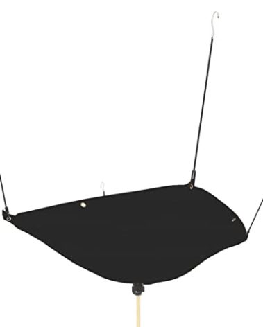 Tredre Ceiling Leak Diverter Drain Tarp, Heavy Duty 420D Oxford Fabric Roof Ceiling Leak Drip with 10ft Drain Hose, Black, 3' x 3'