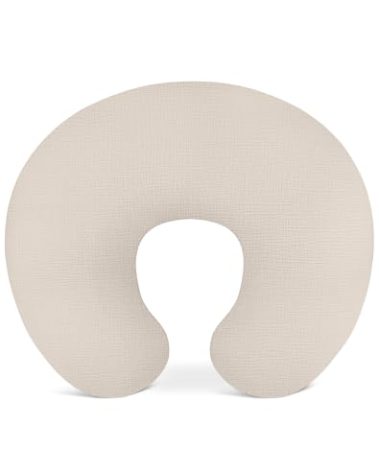 Nursing Pillow Covers, Muslin Nursing Cover for Breastfeeding Pillows, Comfortable for Baby Girls and Boys (Beige)