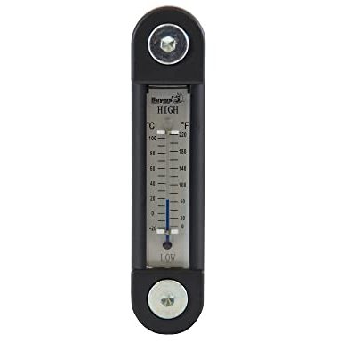 Buyers Products LDR02A Black and Silver Oil Level Gauge with Thermometer