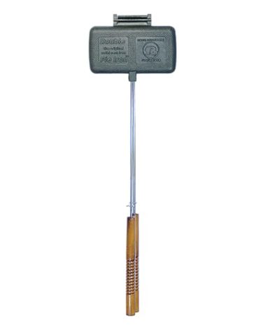 Rome Industries 1605 Double Pie Iron with Steel and Wood Handles, Gray