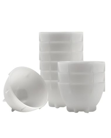 BARISTA HUSTLE White Coffee Cupping Bowls 200ml - Stackable Heat-Preserving Cups - Premium Material Ideal for Coffee Tasting, High-Density Polyethylene for Zero Taste Interference - Set of 24