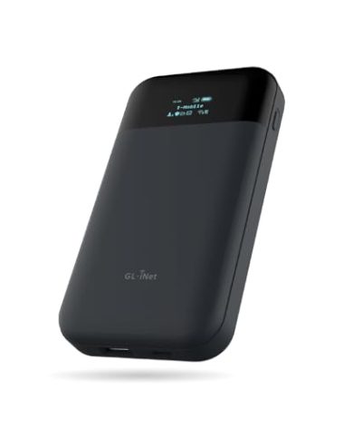 GL.iNet GL-E750V2 (MUDI) 4G LTE Portable Wi-Fi Hotspot for Travel | Mobile Hotspot Device, OpenWrt, OpenVPN, WireGuard, 7000mAh, Global Version