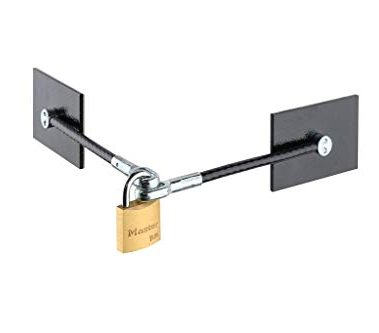 Black Refrigerator Door Lock with Padlock