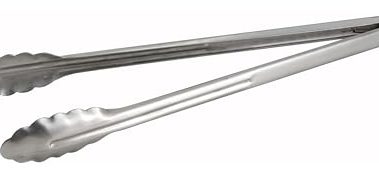 Winco Coiled Spring Extra Heavyweight Stainless Steel Utility Tong, 16-Inch