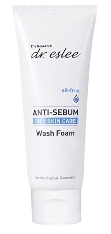 Dr Eslee Anti-Sebum Foaming Facial Cleanser for Oily Skin - 100ml - Non-Irritating Dermatological Face Wash Cleansing Foam - Controls Excess Sebum, Soothes Irritation, Sulfate-Free, Korean Skin Care
