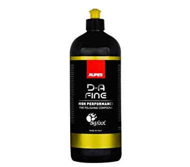 RUPES Fine Compound for Polish & Swirl Remover, Dual Action Buffing Compound Liquid, for Car Detailing & Removing Scratches, High Performance Cleaning Supplies (1000ml/33.8oz, Single Bottle)