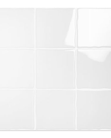 10 Sheet Thicker Peel and Stick Backsplash Tile, 12"x12" 3D Self Adhesive Square Mosaic Subway Checkered Vinyl Backsplash Stick on Wall Tiles for Bathroom, Kitchen, Living Room (10, White)