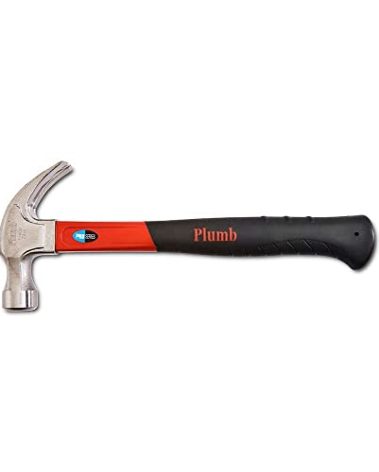 Plumb 20 oz. Pro Series Curve Claw Hammer with Fiberglass Handle - 11400N