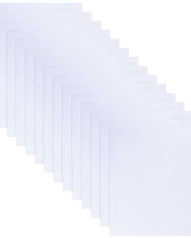 Breling 20 Pcs 10x10 Inch White Cotton Fabric Squares Precut Quilting Fabric Squares Bundle for DIY Craft Sewing Making