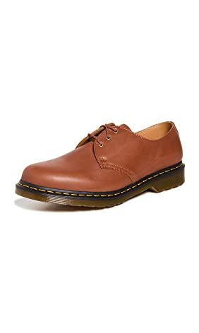 Dr. Martens Men's 1461 Oxford, Saddle Tan Carrara, 10