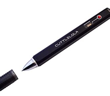 CUTTLELOLA Electric Dotspen II - the Black Knight, rechargeable pen for artists, hobbist, tatooist. Use Electric Pen for managa, sketching, stippling, pen and ink drawing,doodle etc.
