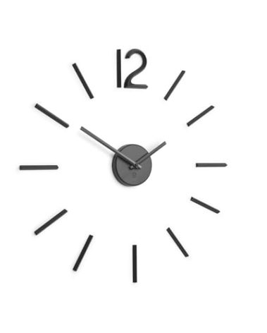 Umbra 1005400-040 Blink Wall Clock Black - Easy to Paste Sticker Numbers, Frameless Large Decorative Clock, Simple Indicators, Minimalist, Black,39.25 Inch L x 39.25 W 1.38 H