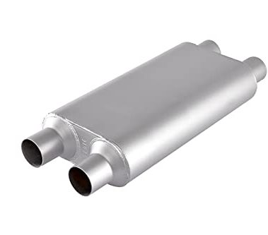 Floshine Universal 80Series Mufflers 2.25 Inch Dul Inlet (ID) 2.25 Inch Dul Outlet (ID), 3 Chamber Performance Automotive Muffler Exhaust FH20D20