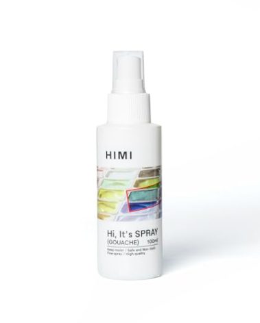 HIMI Gouache 100ml (3.38-oz) Bottle Wetting Spray, Suitable for gouache pigments, Art Supplies for Professionals, Nice Gift Art hobbyist