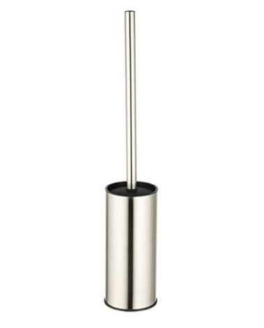 BGL Toilet Brush Holder Brushed Nickel, Stainless Steel 304 Brushed Nickel Round Freestanding Toilet Bowl Brush and Holder for Bathroom