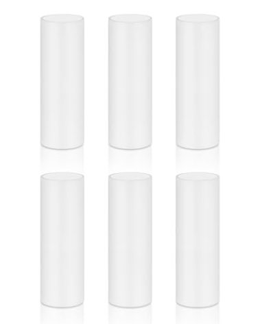 2.6 Inch Tall White Plastic Candle Covers Sleeves Chandelier Socket Covers (2-5/8 inches high / 6pcs)
