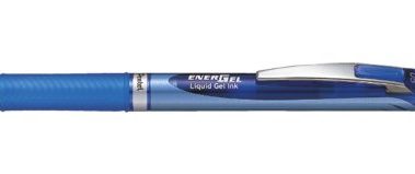 Pentel Energel Knock Ballpoint Pen, 0.5mm Needle Tip, Blue Ink with Blue Accent (BLN75-C)