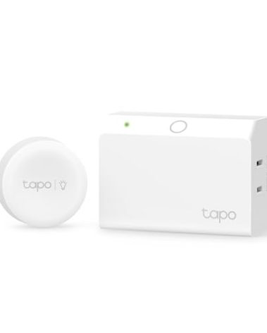 TP-Link Tapo Smart Dimmer Plug KIT, Matter Compatible, Wireless Dimmer Button, Dual Outlets, Max Power 300W, Works w/Apple Home, Alexa & Google Home, ETL Certified, 2.4G Wi-Fi, White (Tapo P135 KIT)
