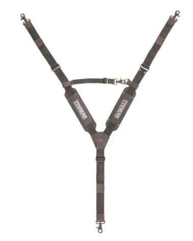 DEWALT Leather Tool Belt Suspenders, Y Back Design Adjustable, Heavy Duty Construction (DWST550116)
