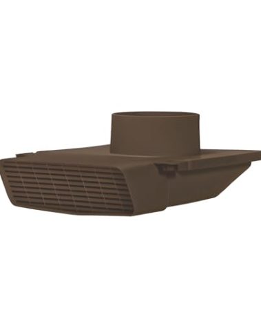 PreVent-It Soffit Vents 4 Inch - Only Design that Prevents Moist Air from Re-entering Home, Under Eave Exterior Vents for Bathroom Exhaust Fan, Screws Included, Brown, 1-Pack