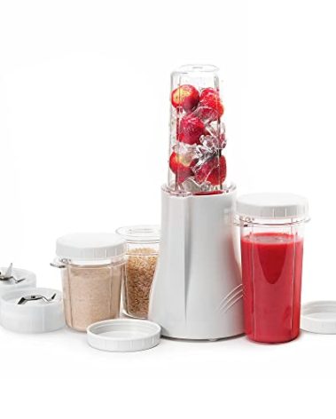 Tribest PB-250 Kitchen Grinder & Personal Blender for Shakes and Smoothies with BPA-Free Portable Blender Cups, White