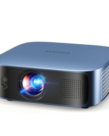 TOF Auto Focus 6D Keystone with Built in Apps 800ANSI Outdoor Movie Projector Blue