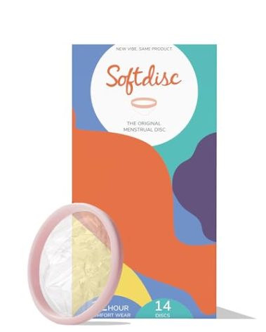 Softdisc Menstrual Discs | Disposable Period Discs | Tampon, Pad, and Cup Alternative | Capacity of 3 Super Tampons | HSA or FSA Eligible | 14 Count