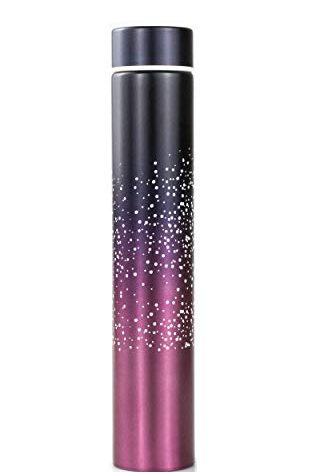 Insulated Water Bottle, Coffee Thermos Mug, Double Wall Vacuum Insulation, Fashionable Style Skinny Mini Slim Stainless Steel Water Bottle, 8.5 Oz (Starry Pink 8.5 Oz)